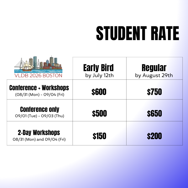 VLDB 2026 | Student ticket