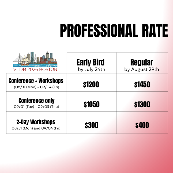 VLDB 2026 | Professional ticket (Regular)