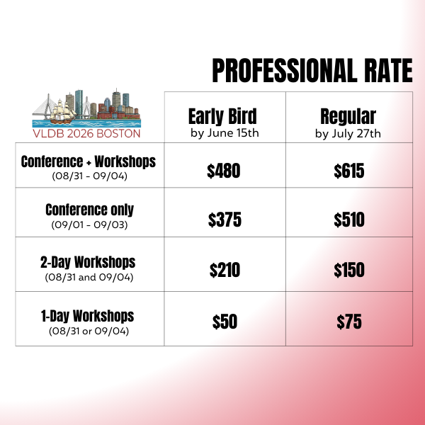 VLDB 2026 | Professional tickets