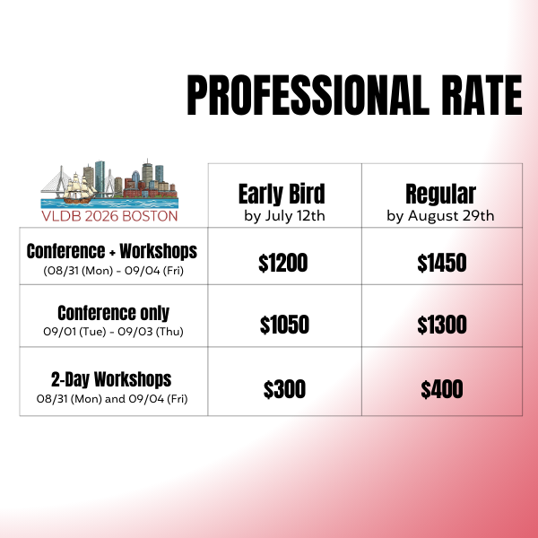 VLDB 2026 | Professional ticket